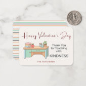 Teaching with Kindness – Teacher Valentine Card Notitiekaartje (Voorkant / Achterkant in situ)