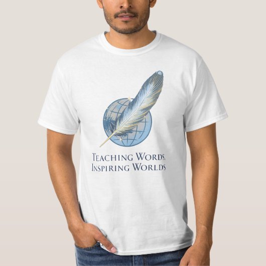 Teaching Words, Inspiring Worlds T-shirt (Voorkant)