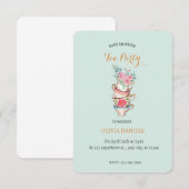 Teacup Bloemen Baby shower Tea Party Uitnodiging (Voorkant / Achterkant)
