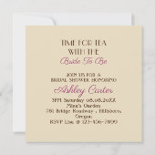  TeaCup Bloemen Vrijgezellenfeest Tea Party Kaart (Achterkant)