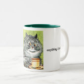 Teacup Cat van Louis Wain Tweekleurige Koffiemok (Voorkant rechts)