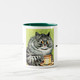 Teacup Cat van Louis Wain Tweekleurige Koffiemok