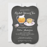 Teacup Chalkboard Vrijgezellenfeest Tea Party Invi Kaart<br><div class="desc">design in de Little Bayleigh Store.</div>