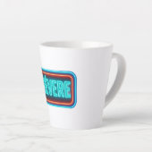 Teacup Chevere Neon Design Latte Mok (Rechterhoek)