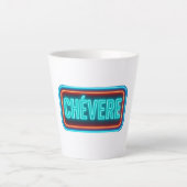 Teacup Chevere Neon Design Latte Mok (Voorkant)