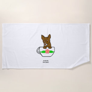 Teacup Chihuahua Beach Towel Strandlaken