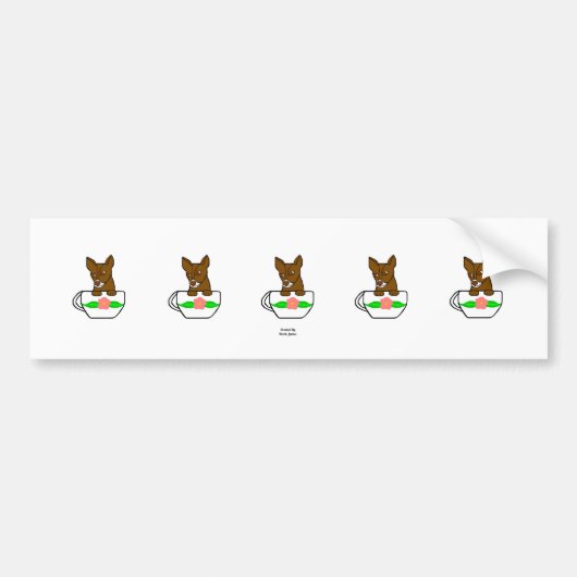 Teacup Chihuahua Bumpersticker (Voorkant)