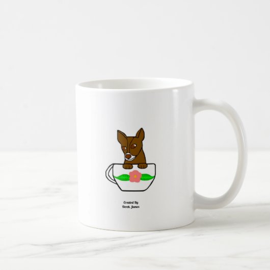 Teacup Chihuahua Coffee Mok (Rechts)
