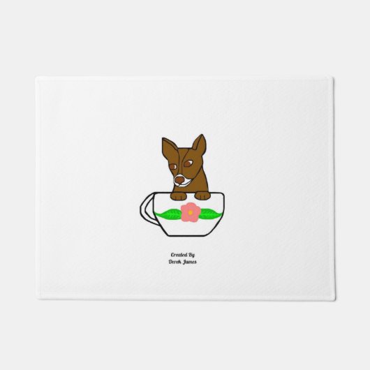 Teacup Chihuahua Doormat Deurmat (Voorkant)