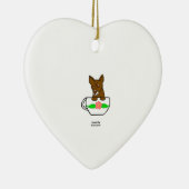 Teacup Chihuahua Heart Ornament (Rechts)