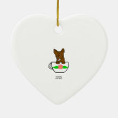 Teacup Chihuahua Heart Ornament (Achterkant)