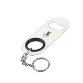 Teacup Chihuahua Mini Bottle Open Sleutelhanger Flessenopener (Achterkant Gekanteld)