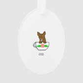 Teacup Chihuahua Oval Ornament (achterkant)