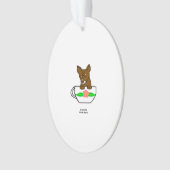 Teacup Chihuahua Oval Ornament (voorkant)
