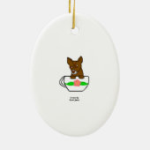 Teacup Chihuahua Oval Ornament (Achterkant)