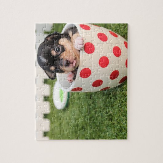 Teacup Chihuahua Puppy Legpuzzel (Verticaal)