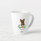 Teacup Chihuahua Small Latte Mok (Rechterhoek)