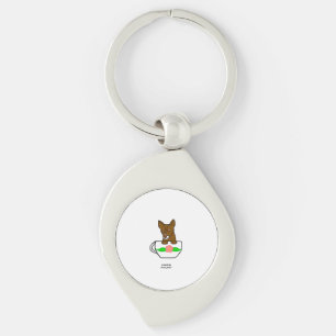 Teacup Chihuahua Swirl Sleutelhanger