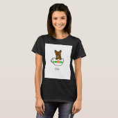 Teacup Chihuahua Women's Black Basic T Shirt (Voorkant volledig)