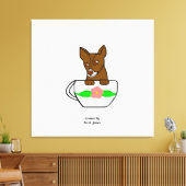 Teacup Chihuahua Wrapped Canvas Print (Insitu (Woonkamer))