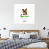 Teacup Chihuahua Wrapped Canvas Print (Insitu (Slaapkamer))