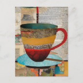 Teacup Collage Briefkaart (Voorkant)