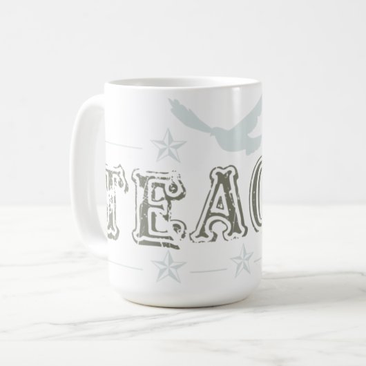 Teacup Cup Design Mok Bird Stars (Voorkant links)