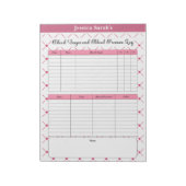 Teacup Cuties_ Bloeddruk en suiker Log Notitieblok (Linkerzijde)