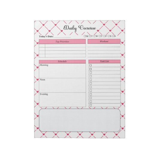 Teacup Cuties _ Dagelijkse Planner Notitieblok (Linkerzijde)