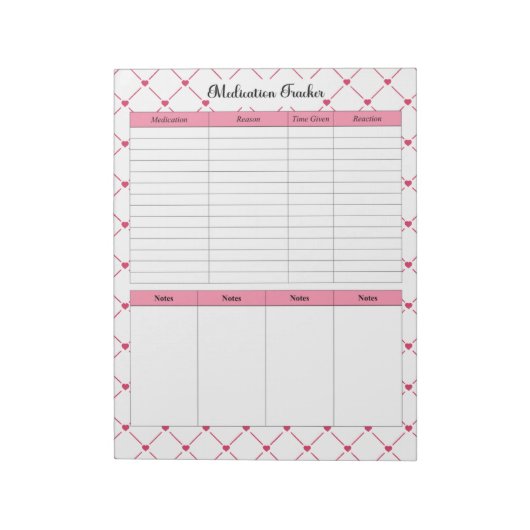 Teacup Cuties_ Medicatie Tracker Notitieblok (Linkerzijde)