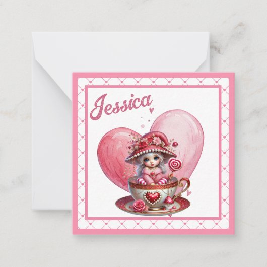 Teacup Cuties Notitiekaartje (Voorkant)