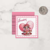Teacup Cuties Notitiekaartje (Voorkant / Achterkant in situ)