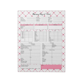 Teacup Cuties _ Nursing Report Sheet Notitieblok