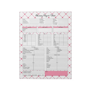 Teacup Cuties _ Nursing Report Sheet Notitieblok