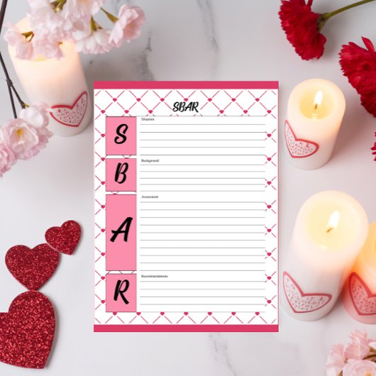Teacup Cuties _ Nursing SBAR Blad Notitieblok