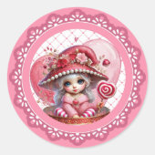 Teacup Cuties Ronde Sticker (Voorkant)