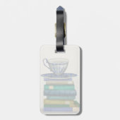 Teacup en Boeken 2 Bagagelabel (Achterkant verticaal)