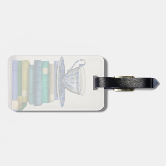 Teacup en Boeken 2 Bagagelabel (Achterkant horizontaal)