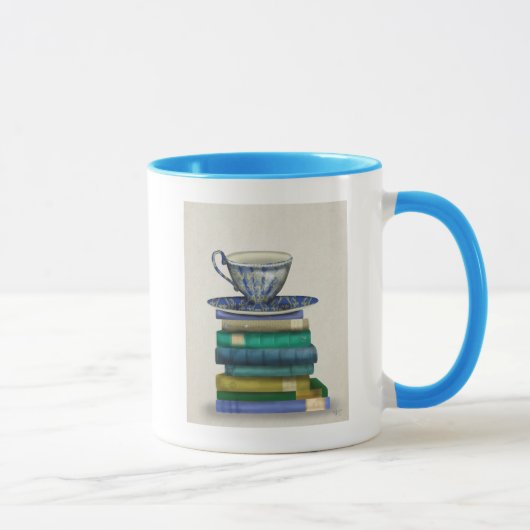 Teacup en Boeken 2 Mok (Rechts)