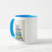 Teacup en Boeken 2 Mok (Voorkant links)