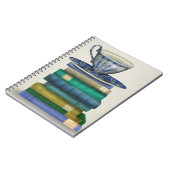 Teacup en Boeken 2 Notitieboek (Linkerzijde)