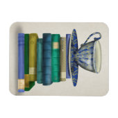 Teacup en Boeken 3 Magneet (Horizontaal)
