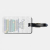 Teacup en Boeken Bagagelabel (Achterkant horizontaal)