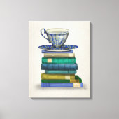 Teacup en Boeken Canvas Afdruk (Voorkant)