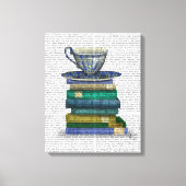 Teacup en Boeken Canvas Afdruk (Voorkant)