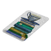Teacup en Boeken Magneet (Linkerzijde)