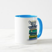 Teacup en Boeken Mok (Voorkant rechts)