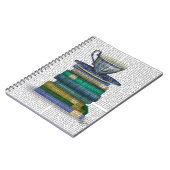 Teacup en Boeken Notitieboek (Linkerzijde)