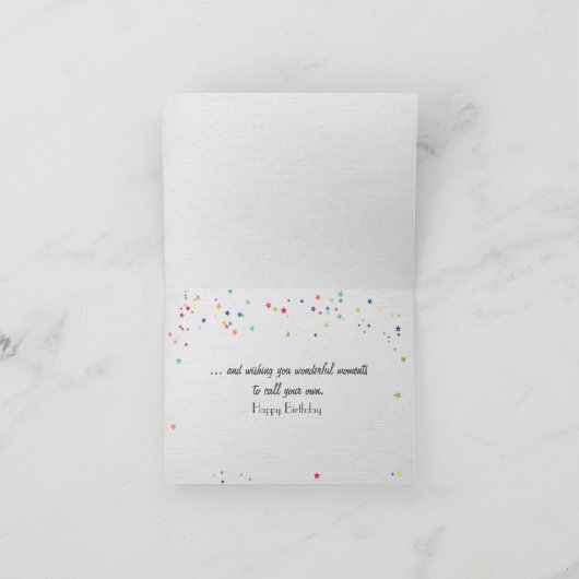 Teacup en Book Birthday Kaart (Binnen)