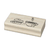 Teacup en Cake Rubberstempel (Stempel)